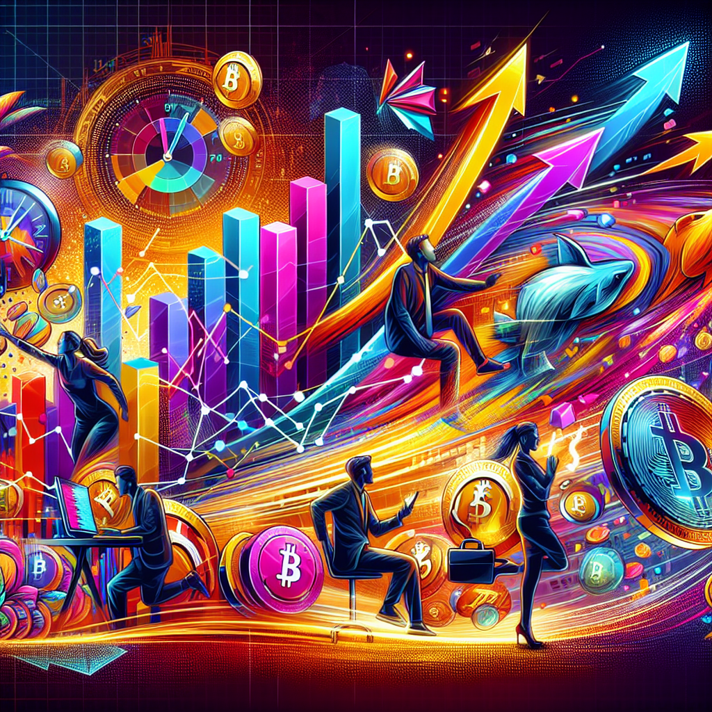A dynamic and energetic illustration depicting various Bitcoin scalping techniques, featuring vibrant colors and bold imagery of upward-trending graphs, Bitcoin symbols, traders engaging with charts, and clock faces to signify quick returns.
