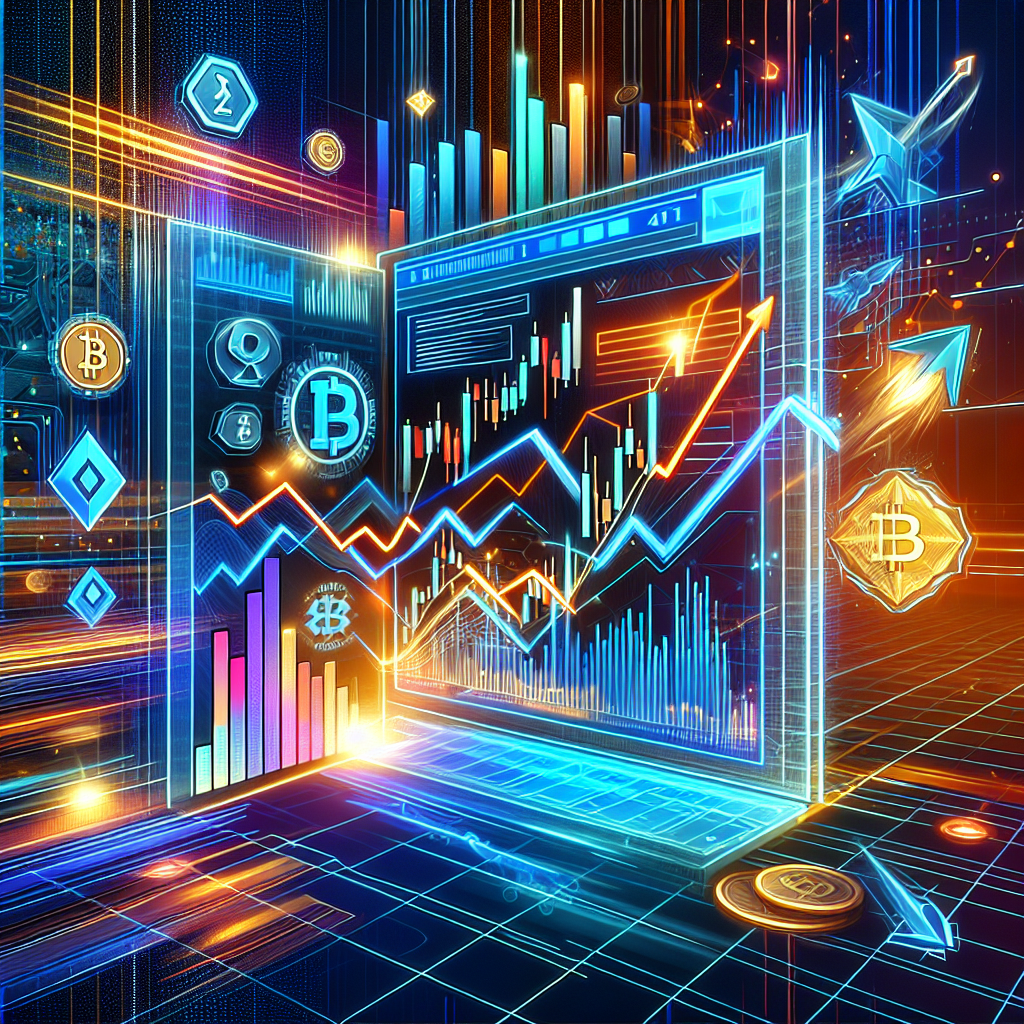 A dynamic illustration depicting an abstract representation of a Bitcoin order book with vibrant charts and graphs, featuring energetic colors and a futuristic design to capture the essence of market depth and scalping strategies.